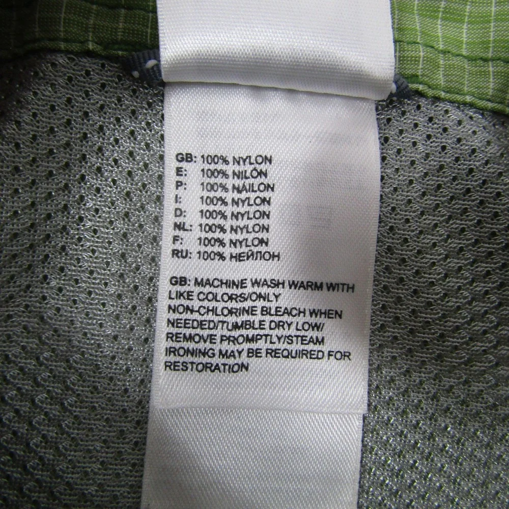 The North Face Shirt Mens XL Green Plaid Short Sleeve Button Up VaporWick Hiking